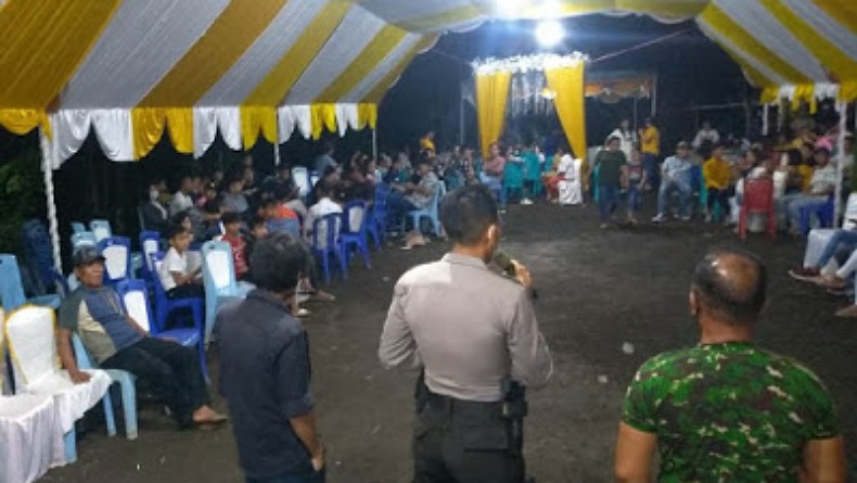 Abaikan Prokes, Polres Bitung Hentikan Acara Disko di Madidir Ure