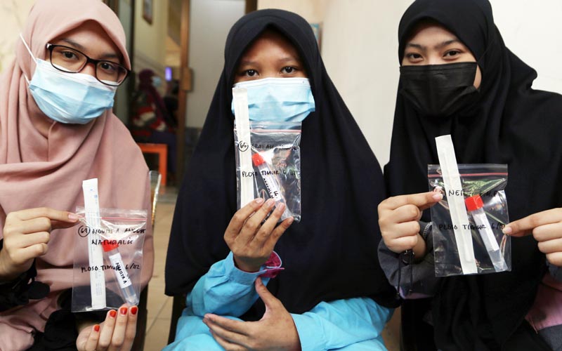 90 Santri di Surabaya Jalani Swab PCR Sebelum Mondok  - Bagian 4