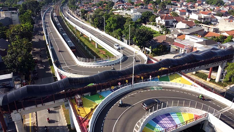 Foto dari Udara Flyover Tapal Kuda Tanjung Barat - Bagian 1