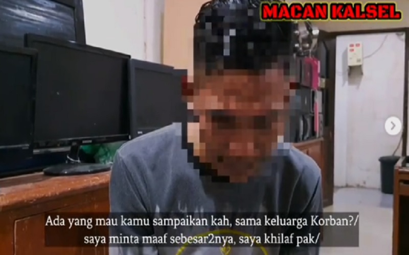 Ditangkap Polisi, Pemuda yang Bunuh Pacar Sesama Jenis di Banjar Menangis Sesenggukan