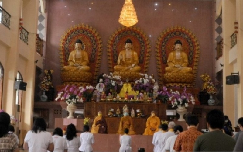 Cegah Kerumunan, Vihara Dharmakirti Palembang Tiadakan Kegiatan Undapatta Dipusambla