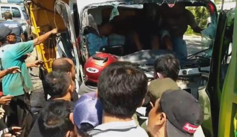 Kecelakaan Maut 2 Truk dan 1 Sepeda Motor  di Jalur Pantura Pati, 1 Tewas