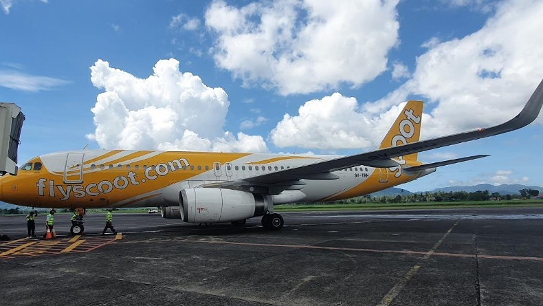 Scoot Tigerair Terbang Perdana, Layani Rute Penerbangan Singapura–Manado 