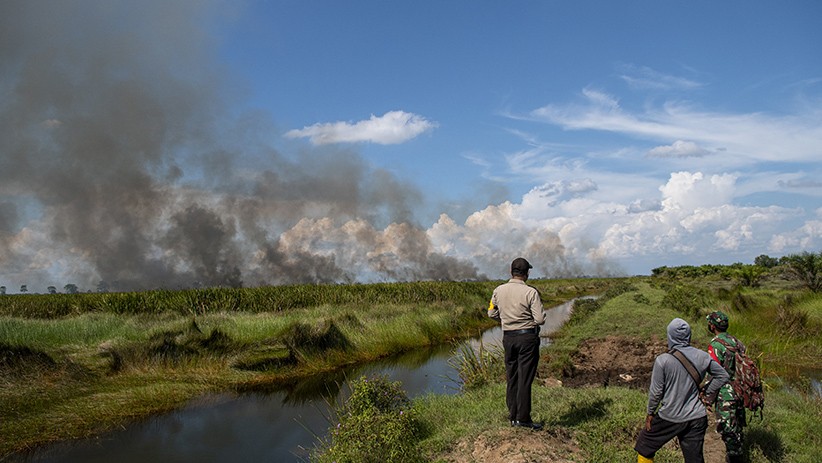 Helikopter BNPB Dikerahkan Padamkan Kebakaran Lahan di Ogan Ilir - Bagian 3