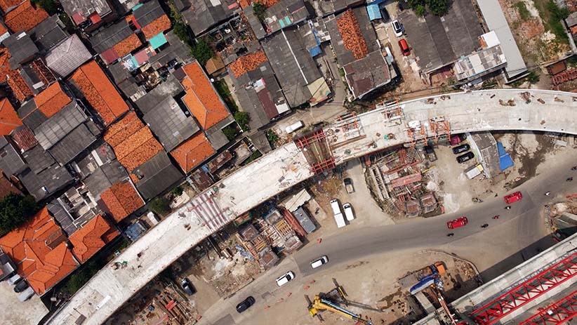 Penampakan dari Udara Progres Pembangunan Tol Kelapa Gading - Pulo Gebang - Bagian 4