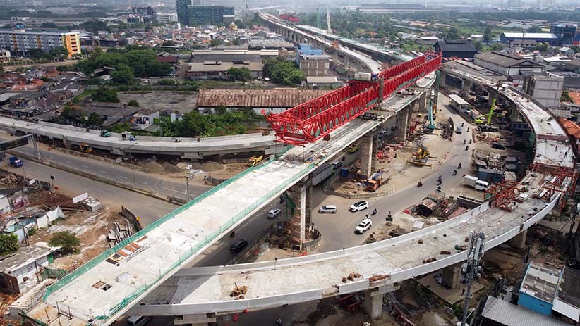 Penampakan dari Udara Progres Pembangunan Tol Kelapa Gading - Pulo Gebang - Bagian 1