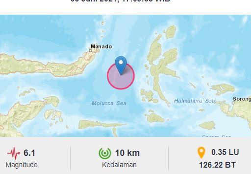 Gempa Terkini M6,1 di Ternate Tidak Begitu Kuat Dirasakan Warga