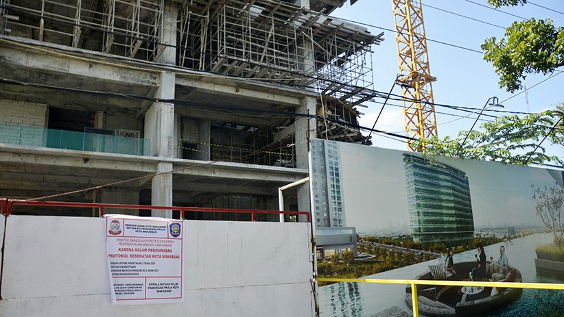 47 Pekerja Bangunan Positif Covid-19, Proyek Apartemen di Makassar Dihentikan - Bagian 2