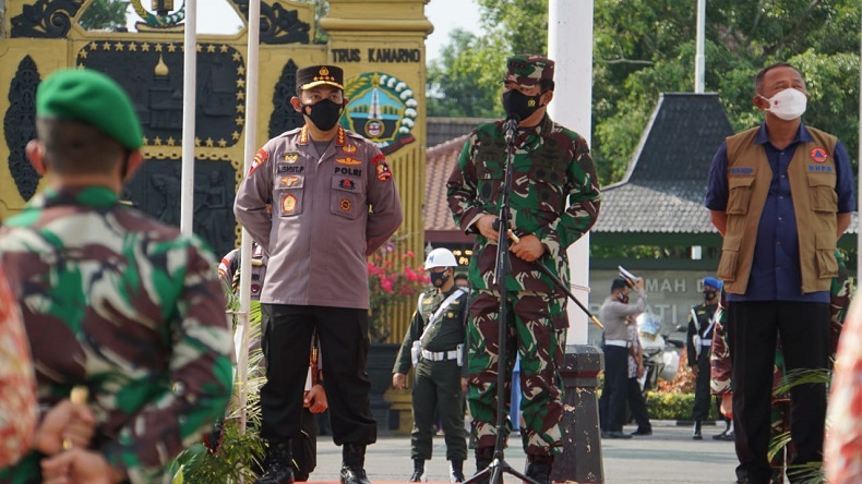 Panglima dan Kapolri Ingatkan Forkompimda Blora Waspadai Lonjakan Kasus Covid-19 seperti di Kudus