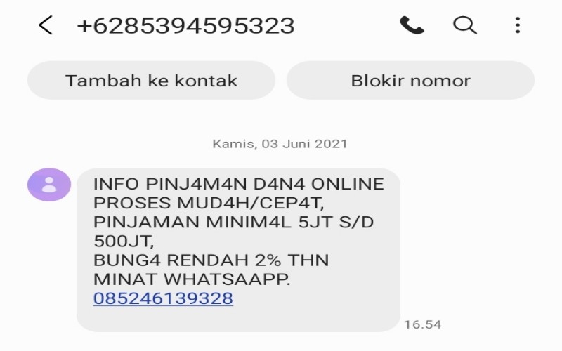SMS Rayuan Pinjaman Online Terus Beredar, Pengamat: Data Pribadi Harus Dilindungi UU