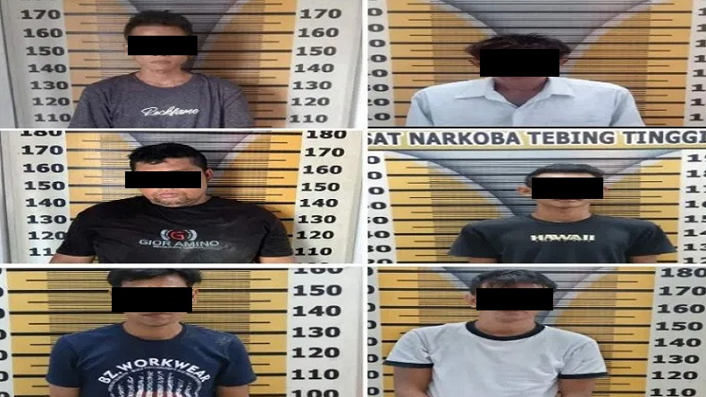 6 Pemakai Sabu di Tebingtinggi Ditangkap di 3 Lokasi Berbeda