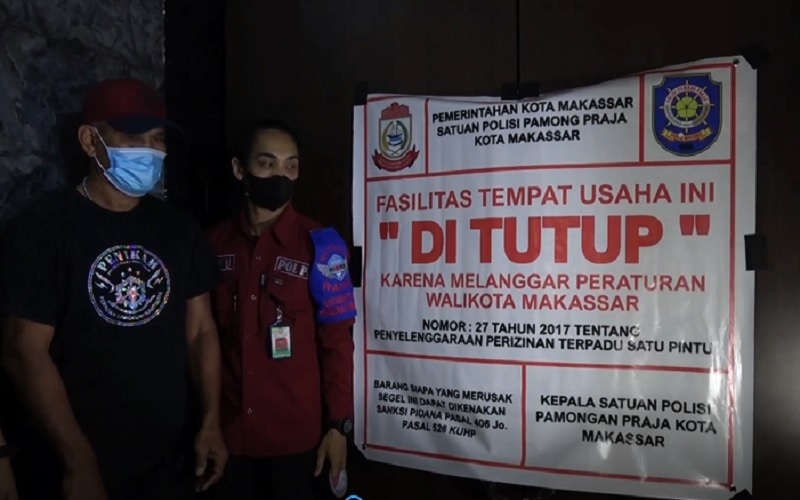 Tempat Hiburan Malam di Hotel Bintang 4  Kota Makassar Disegel Satgas Covid-19