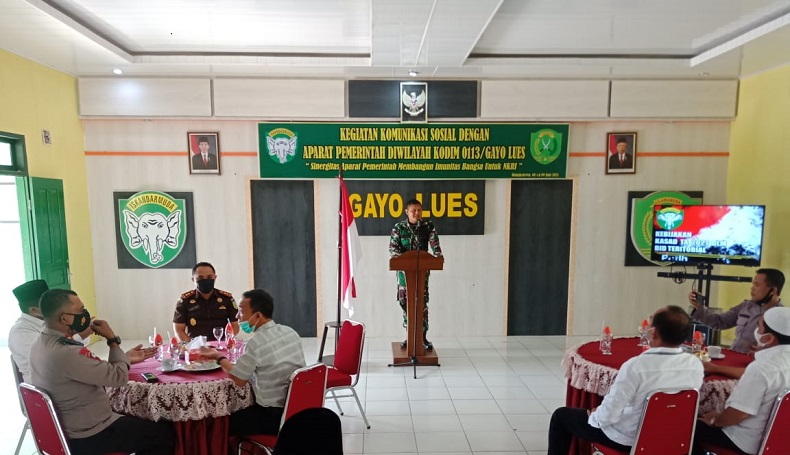 Dandim 0113 Gayo Lues Ajak Masyarakat Bersinergi Lawan Covid-19