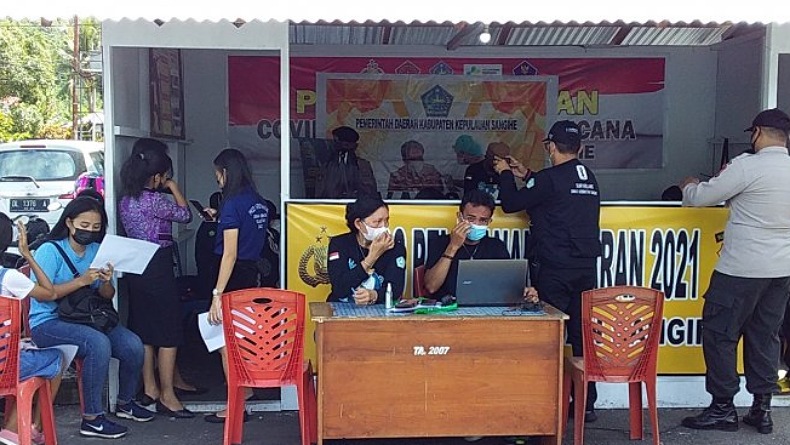 Pemkab Sangihe Buka Pelayanan Vaksinasi Covid-19 di Tempat Umum