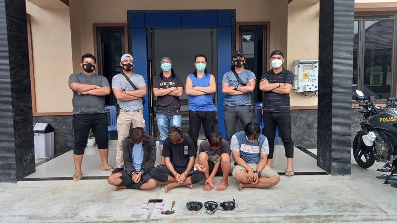 Polisi Tangkap 4 Spesialis Pencuri Kotak Amal dan Counter Handphone di Toboali, Para Pelaku Masih di Bawah Umur