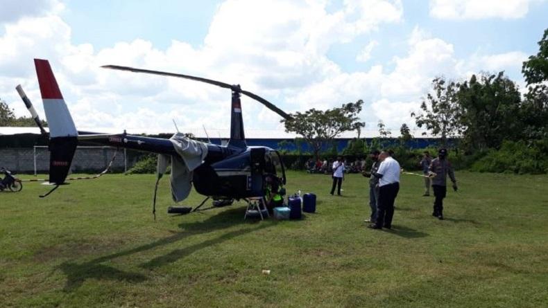 Helikopter BNPB Mendarat Darurat di Grobogan karena Masalah Navigasi 