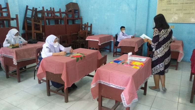 SMPN 7 Medan Uji Coba Pembelajaran Tatap Muka