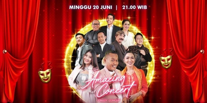 Amazing Concert Comedy Concert, Panggung Komedian Paling Kocak & Musisi Ternama Hadir Besok di GTV