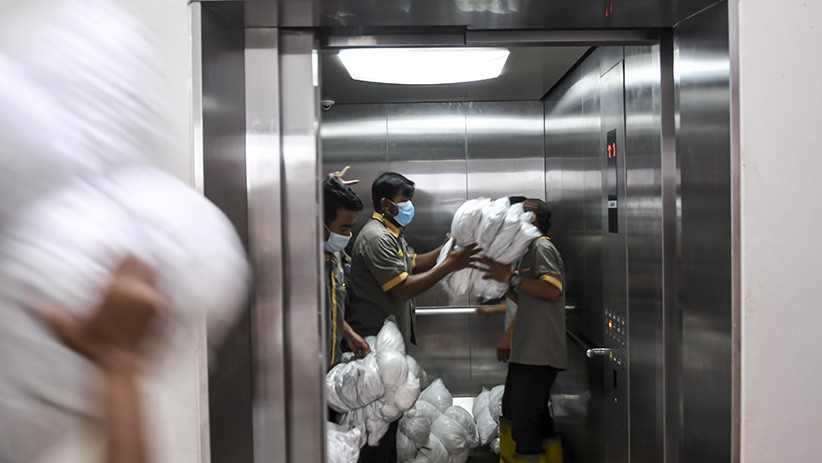 Rusun Nagrak Cilincing Dipersiapkan untuk Pasien OTG Covid-19 - Bagian 3