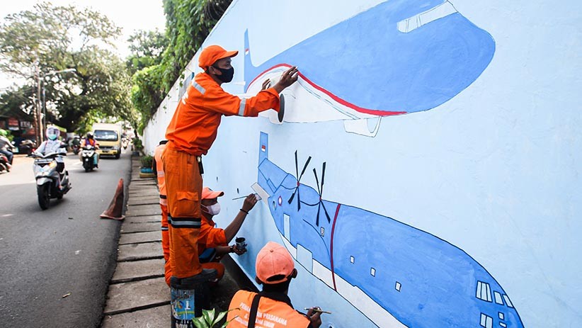 PPSU Buat Mural Sambut HUT ke-494 DKI Jakarta - Bagian 3