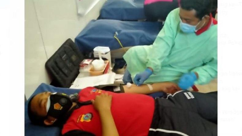 Sambut HUT ke-75 Bhayangkara, Polresta Manado Gelar Donor Darah