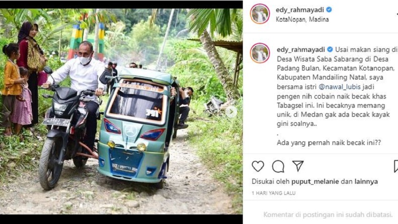 Momen Edy Rahmayadi Tunggangi Betor di Madina, Netizen malah Fokus Pelat Nomor Motor