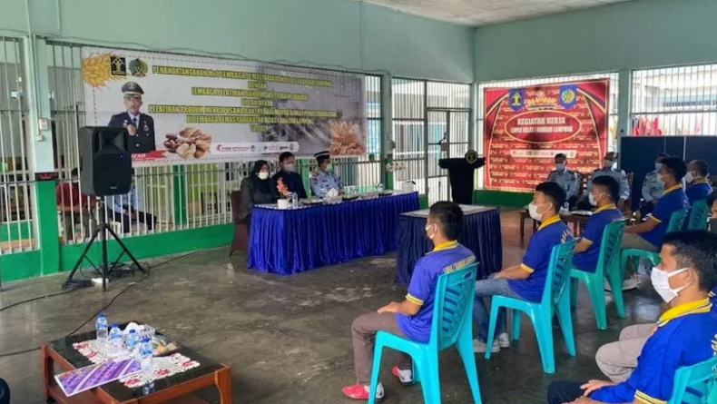 5 Napi Kasus Terorisme di Lapas Rajabasa Ikut Pelatihan Usaha