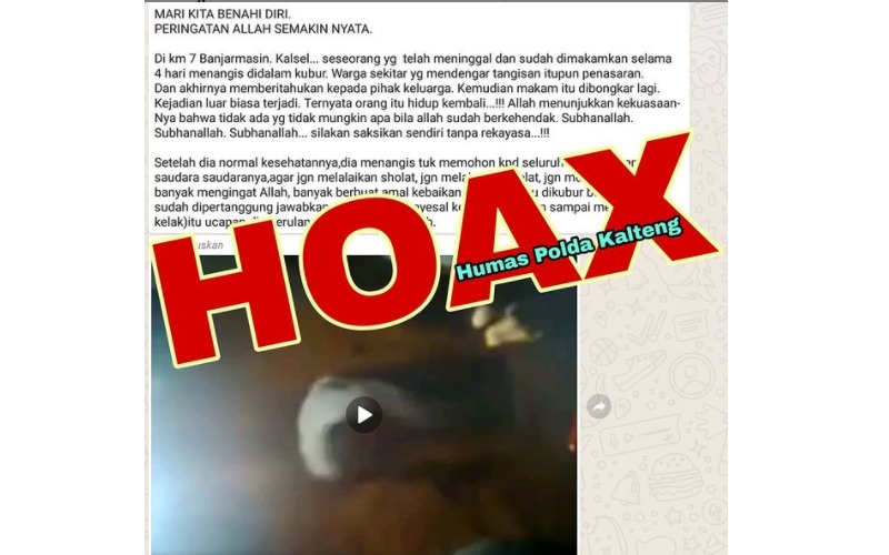 Geger Pria Bangun dari Kubur di Banjarmasin, Ternyata Video Lama dan Hoaks