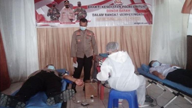 title Polres Bitung Gelar Donor Darah Sambut Hari Bhayangkara Ke-75 Polres Bitung Gelar Donor Darah Sambut Hari Bhayangkara Ke-75