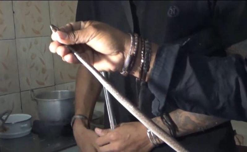 Ular Cicak Muncul dari Lantai Dapur Gegerkan Warga Bendan Boyolali