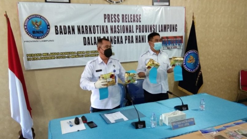 BNN Lampung Gagalkan Pengiriman 5 Kg Sabu dari Aceh