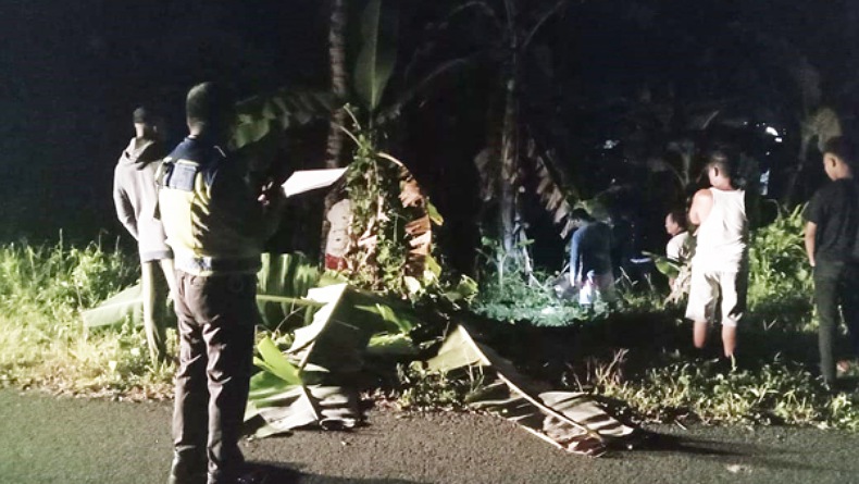 Tabrak Pohon Pisang karena Mabuk, Pengendara Sepeda Motor di Melonguane Timur Tewas