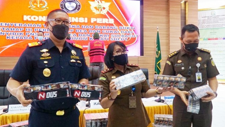Kasus Rokok Cukai Palsu Rp1,47 Miliar Dilimpahkan ke Kejati Sulut