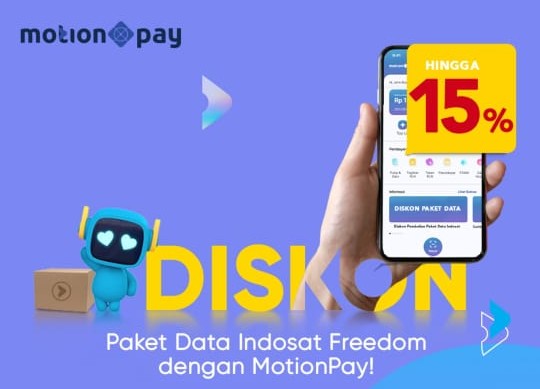 Diskon 15 Persen Beli Paket Data Indosat Di MotionPay Dari BCAP, Begini ...