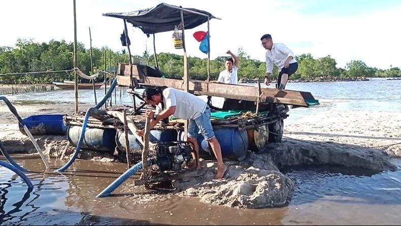 Razia Tambang Ilegal di Kawasan Wisata Pangkalpinang, Polisi Amankan 9 Mesin Tambang