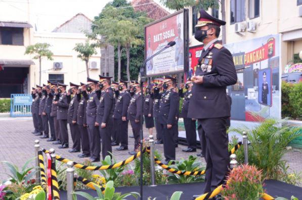 Ratusan Personel Polda Lampung Naik Pangkat di HUT ke-75 Bhayangkara