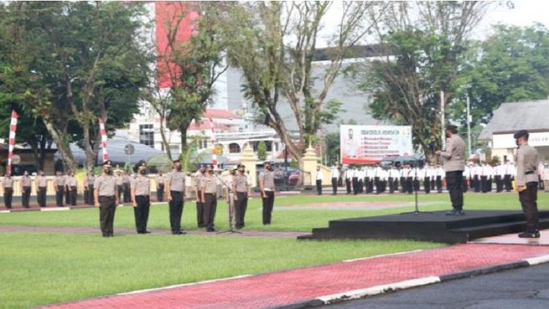 498 Anggota Polda Sulut dan Polres Jajaran Naik Pangkat di Hari Bhayangkara