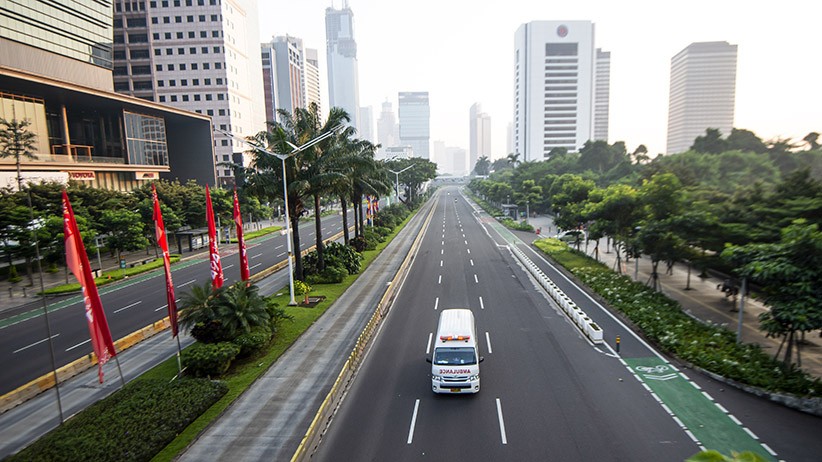 Hari Pertama PPKM Darurat Kota Jakarta Lengang, 63 Titik Disekat  - Bagian 1