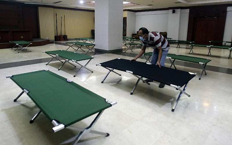  Gedung Serbaguna Kantor Wali Kota Jaksel Disulap jadi Tempat Isolasi Pasien OTG Covid-19 - Bagian 4
