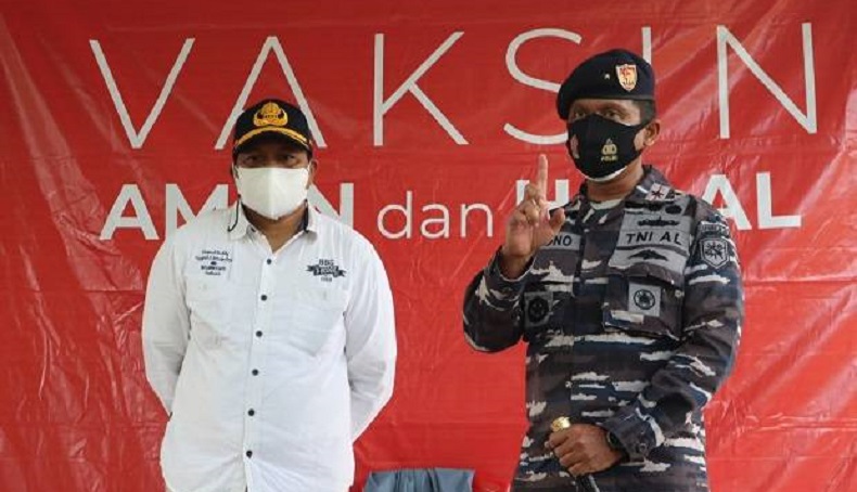 Serbuan Vaksinasi Covid-19 Koarmada III TNI AL Sasar Penduduk Pulau Terluar