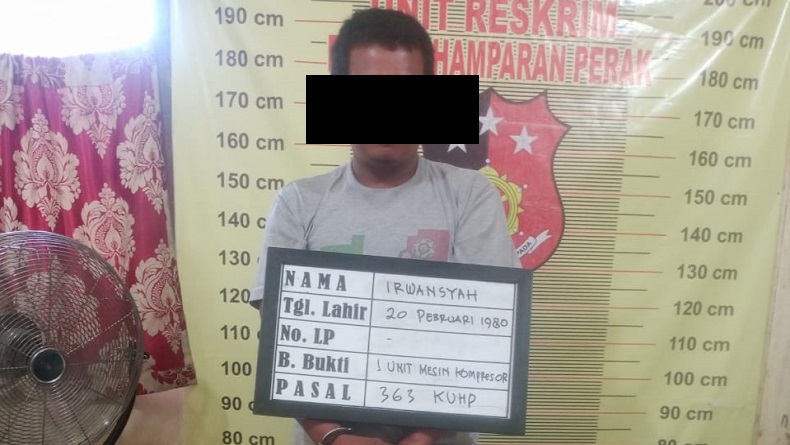 Curi Kompresor Milik Pesantren, Tukang Bangunan di Deliserdang Ditangkap