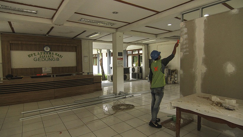 Begini Persiapan Asrama Haji Pondok Gede Menjadi RS Darurat Covid-19 - Bagian 2