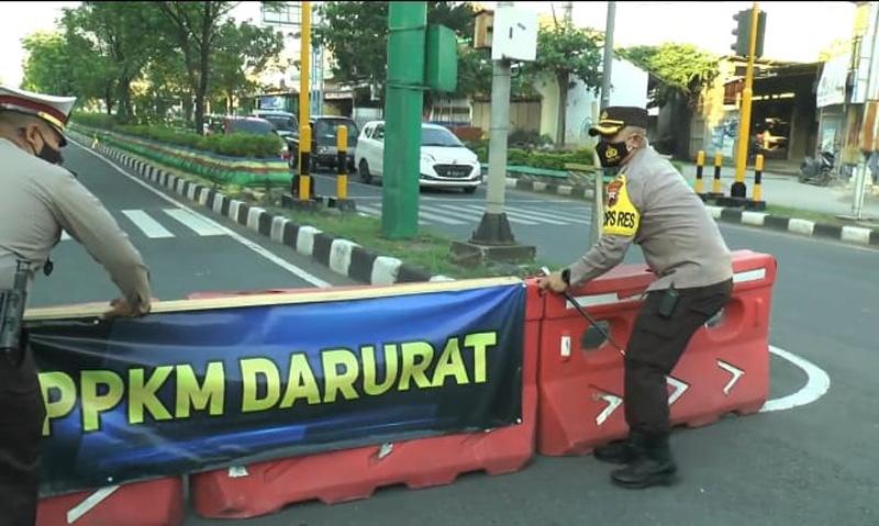 Penyekatan PPKM Darurat di Demak, Jalur Pantura Masuk Kawasan Kota Ditutup