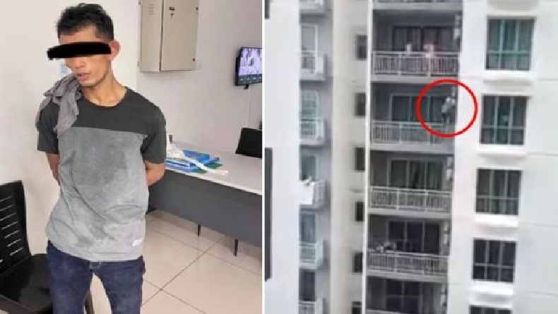 Viral, Pencuri Nekat Panjat Lantai 18 Apartemen, Merayap seperti Spiderman