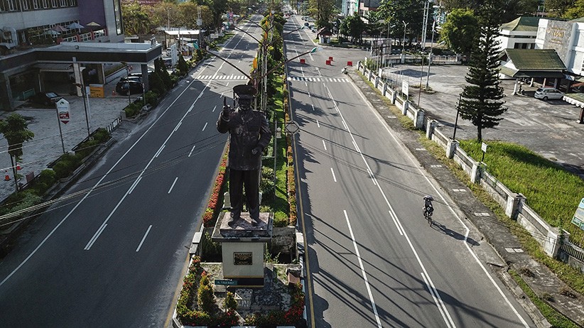 PPKM Mikro, Pusat Kota Palangkaraya Ditutup - Bagian 1