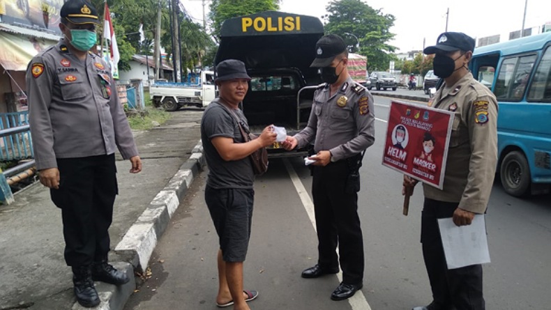 23 Pelanggar Prokes di Malalayang hanya Ditegur lalu Diberi Masker Gratis 