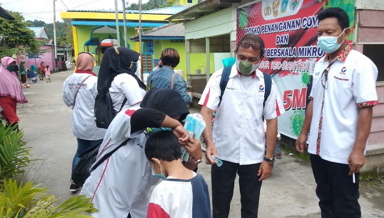 Tekan Covid-19, Perindo Anambas Bagikan Ribuan Masker dan Hand Sanitizer Gratis