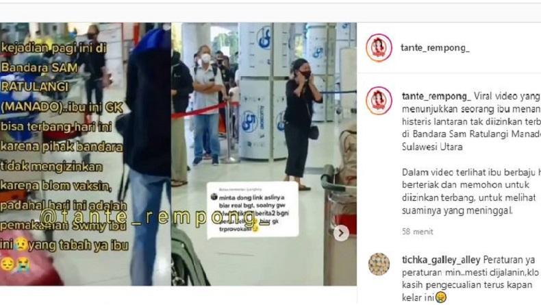 title Viral Ibu-Ibu Histeris di Bandara Tak Bisa Terbang ke Pemakaman Suami Gegara Belum Vaksin Viral Ibu-Ibu Histeris di Bandara Tak Bisa Terbang ke Pemakaman Suami Gegara Belum Vaksin