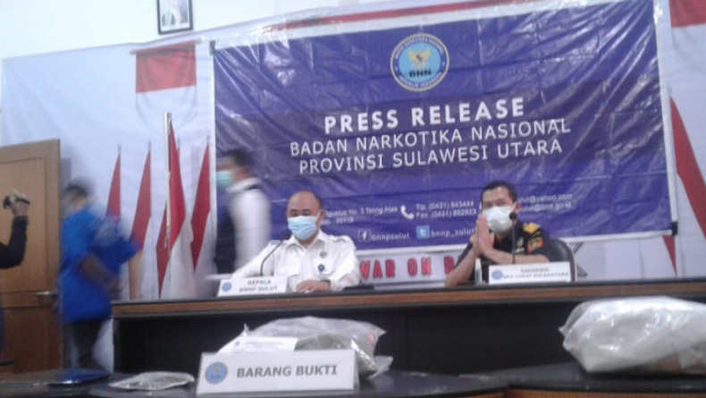 BNNP Sulut dan Bea Cukai Bongkar Jaringan Narkotika Ganja Lintas Daerah