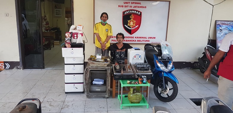 2 Pelaku Spesialis Pembobolan Brankas di Pangkalpinang Ditangkap Polisi